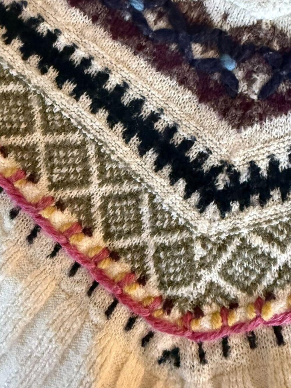 Anthropologie "Sleeping on Snow" Asymmetrical Poncho in M/L - Picture 3 of 5
